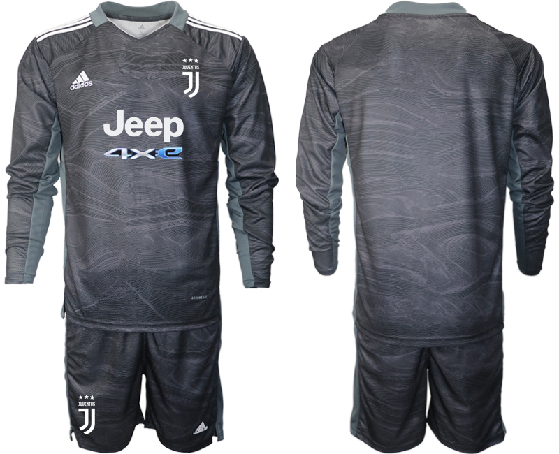 Men 2021-2022 Club Juventus black Goalkeeper Long Sleeve blank Adidas Soccer Jersey